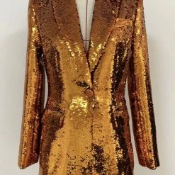 Birthday Suit Jessica Bara Jordie Long Sleeve Sequin Blazer Dress