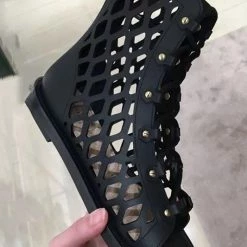 Jessica Bara Louisa Leather Lace Up Sandals