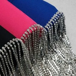 Jessica Bara Willow Bodycon Diamond Fringe Dress