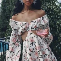 Casual/Daytime Jessica Bara Corraline Floral Cut Out Mini Dress