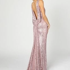 Nicole Bakti Sequin Backless Bodycon Gown The Event Shop