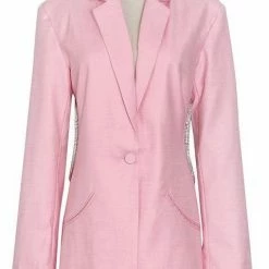 Jessica Bara Hensely Crystal Open Back Blazer Birthday Suit