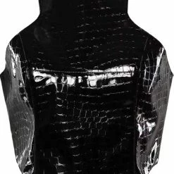 Influencer Style Jessica Bara Lisa Faux Leather Croc Crop Top