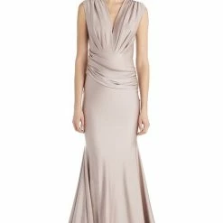 The Event Shop Jessica Bara Donnah V Neck Draped Gown
