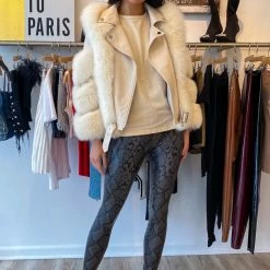 Commando Faux Leather Animal Legging With Perfect Control