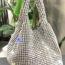 Accessories Jessica Bara Marleigh Rhinestone Mini Bucket Purse