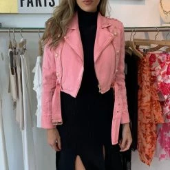 Jessica Bara Cosima Gold Button Denim Jacket