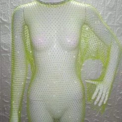 Influencer Style Jessica Bara Mercedes Diamond Fishnet Cover Up