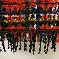 Jessica Bara Tinsley Plaid Gold Chain Mini Skirt