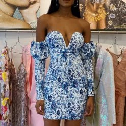 Influencer Style Jessica Bara Bonita Off The Shoulder Floral Mini Dress