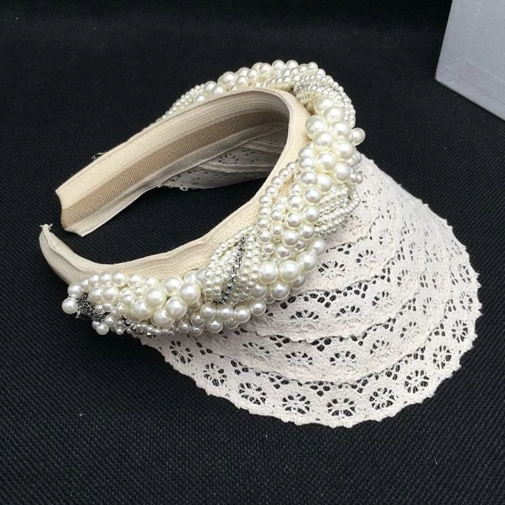 Jessica Bara Leo Pearl Lace Visor Summer Lovin'