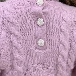 Jessica Bara Lottie Fuzzy Knit Sweater And Skirt Two Piece Set