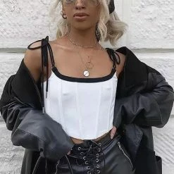 Jessica Bara Ellison Lined Corset Tank Top