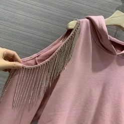 Summer Lovin' Jessica Bara Brantley Rhinestone Fringe Two Piece Set