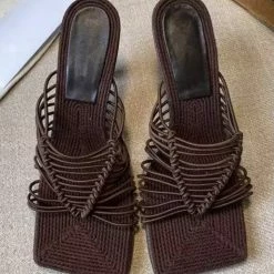 Reve Doll Essentials Jessica Bara Wendy Woven Square Open Toe Heel