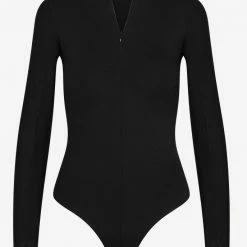 Reve Doll Essentials Commando Neoprene Zip Long Sleeve Bodysuit