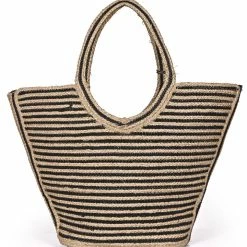 America And Beyond Striped Straw Tote Summer Lovin'