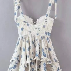 Influencer Style Jessica Bara Jobelle Floral Ruffle Mini Dress