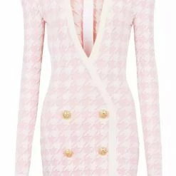 Jessica Bara Polina Gold Button Long Sleeve Mini Dress The 9-5 Shop