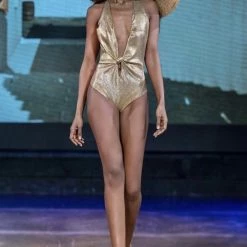 Summer Lovin' Cioccolato Kelis Gold One Piece Swimsuit