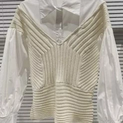 Jessica Bara Tara Long Sleeve Sweater Button Down Top
