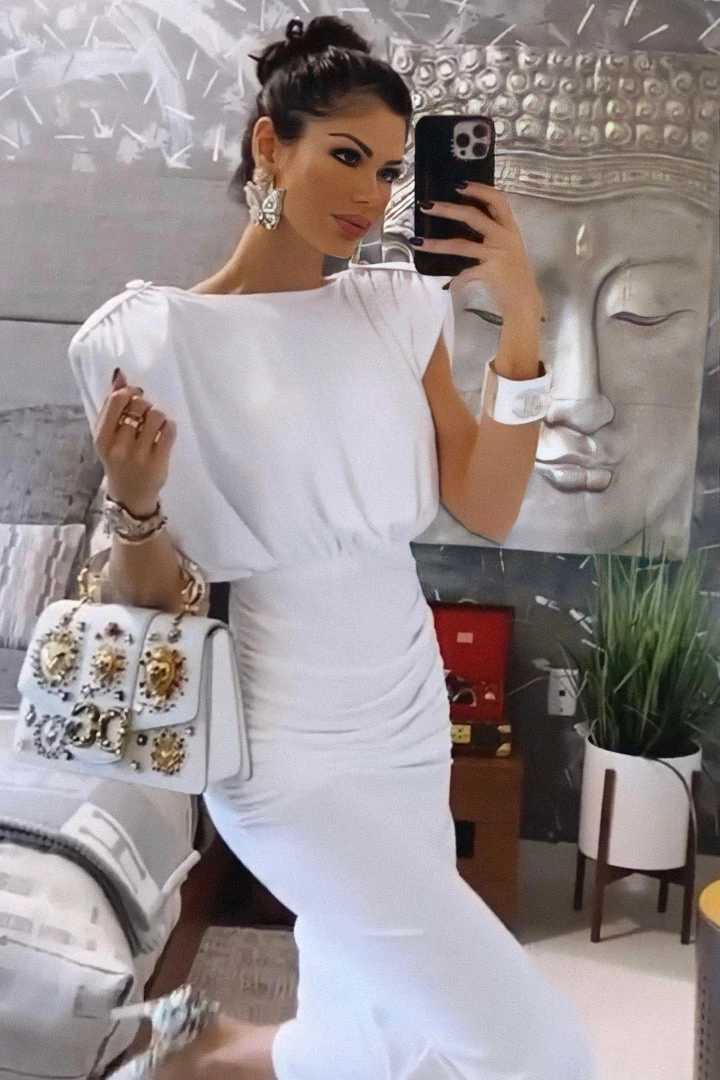 Jessica Bara Venice Sleeveless Backless Chain Maxi Dress