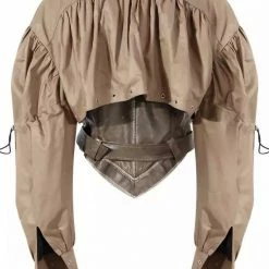 Jessica Bara Marlow Faux Leather Patchwork Belted Jacket Reve Doll Essentials