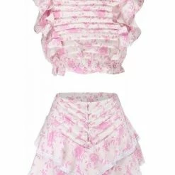 Jessica Bara Nantale Ruffle Top And Shorts Set