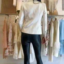 Reve Doll Essentials Jessica Bara Donatella Silver Button Blazer