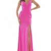 The Event Shop Colors Dress V Neck Ruched Lace Up Back Gown