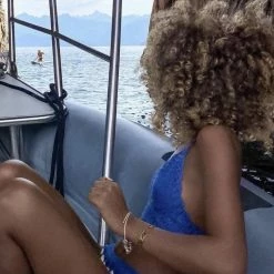 Jessica Bara Kayleigh Crochet Two Piece Bikini Set Influencer Style