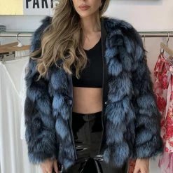 The Event Shop Jessica Bara Keana Fur Lined Coat