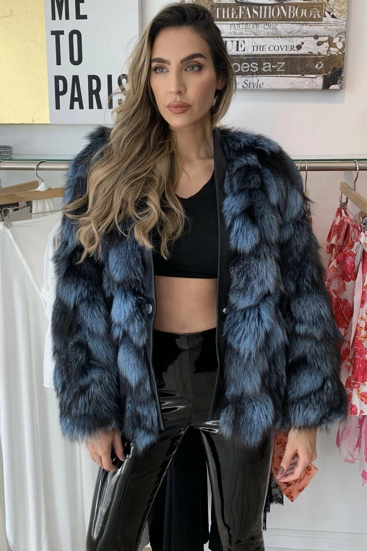 The Event Shop Jessica Bara Keana Fur Lined Coat