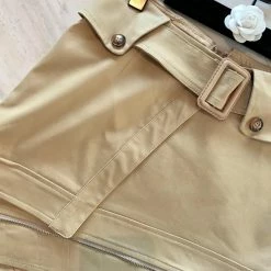 Reve Doll Essentials Jessica Bara Ralphie Asymmetrical Belted Mini Skirt