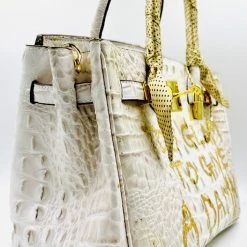 Summer Lovin' Anca Barbu Handpainted Too Glam Croc Handbag