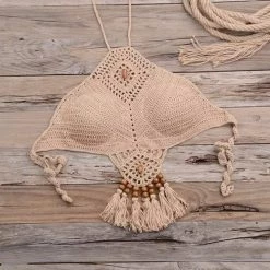 Jessica Bara Shania Crochet Beaded Two Piece Set