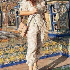 Jessica Bara Venezio Floral Belted Jumpsuit Summer Lovin'