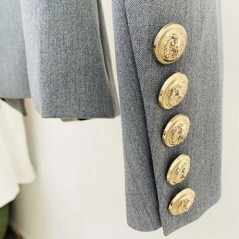 Reve Doll Essentials Jessica Bara Georgie Double Breasted Gold Button Blazer