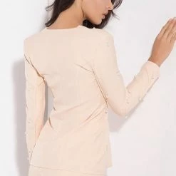 Summer Lovin' Jessica Bara Janny Pearl Embellished Two Piece Blazer And Short Set