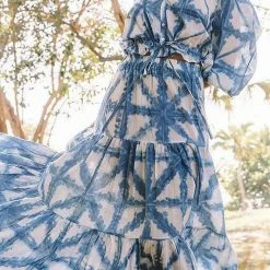 Summer Lovin' Jessica Bara Maura Long Sleeve Top And Maxi Skirt Two Piece Set