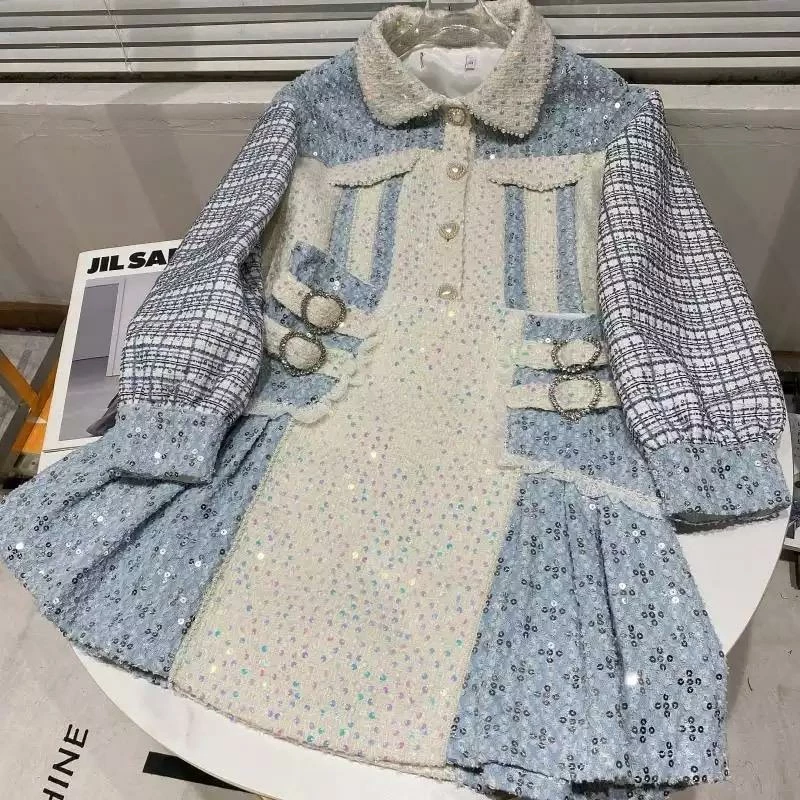 Jessica Bara Reese Tweed Sequin Jacket And Skirt Two Piece Set