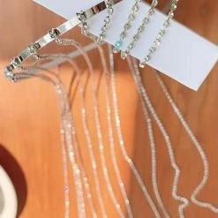 Birthday Suit Jessica Bara Roxanne Rhinestone Tassel Fringe Headband