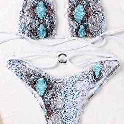 Jessica Bara Jericho Snakeskin Cut Out Bikini Set