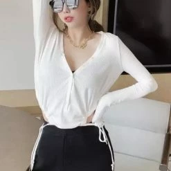 Jessica Bara Kian Long Sleeve Cut Out Bodysuit Reve Doll Essentials