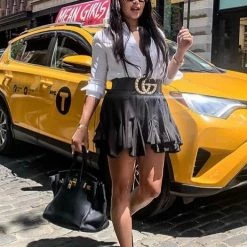 Summer Lovin' SALE Jessica Bara Claire Ruffle Chiffon Mini Skort