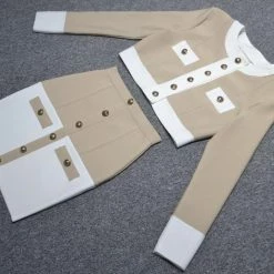 Jessica Bara Riley Color Contrast Two Piece Set Influencer Style