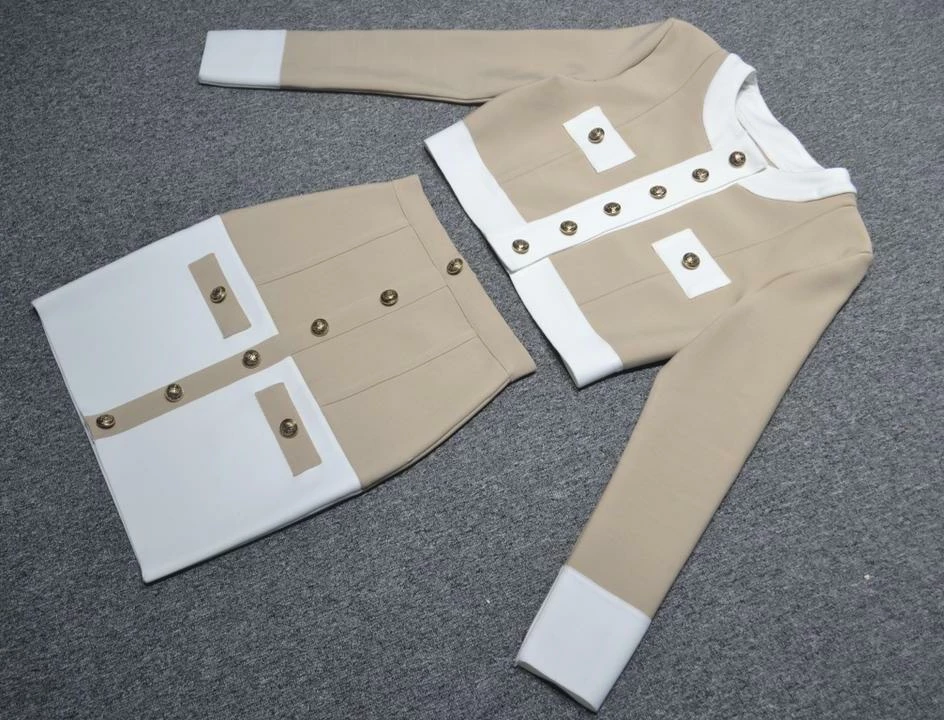 Jessica Bara Riley Color Contrast Two Piece Set Influencer Style