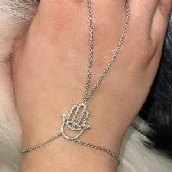 Jessica Bara Hamsa Evil Eye Finger Bracelet