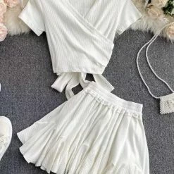 Jessica Bara Clarabel Crop Top And Skirt Two Piece Set Reve Doll Essentials