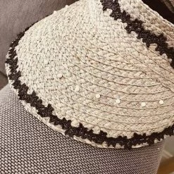 Jessica Bara Catrina Handmade Pearl Lace Visor Influencer Style